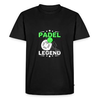 Padel legend - Men's Premium Organic T-Shirt - black - Front - Nico (187cm)