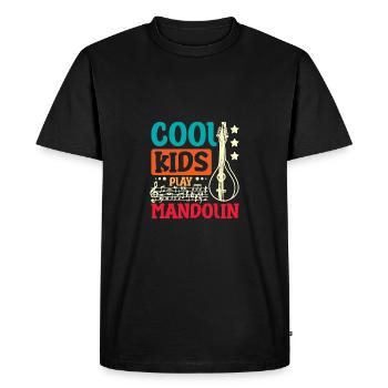 Children Cool kids play Mandolin - Men's Premium Organic T-Shirt - black - Front - Nico (187cm)