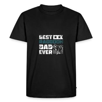 Meilleur papa raton laveur de tous les temps - T-shirt Premium bio Homme - noir - Devant - Nico (187cm)