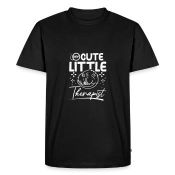Rat de compagnie, mon mignon petit thérapeute - T-shirt Premium bio Homme - noir - Devant - Nico (187cm)