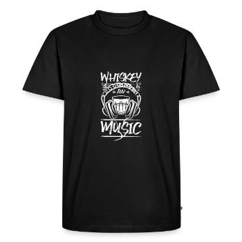 whisky et musique - T-shirt Premium bio Homme - noir - Devant - Nico (187cm)