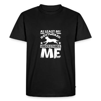Au moins, mon rottweiler me comprend - T-shirt Premium bio Homme - noir - Devant - Nico (187cm)