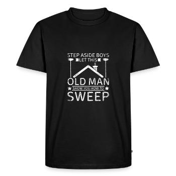 Ramoneur de vieil homme vous montrer comment ramoner - T-shirt Premium bio Homme - noir - Devant - Nico (187cm)
