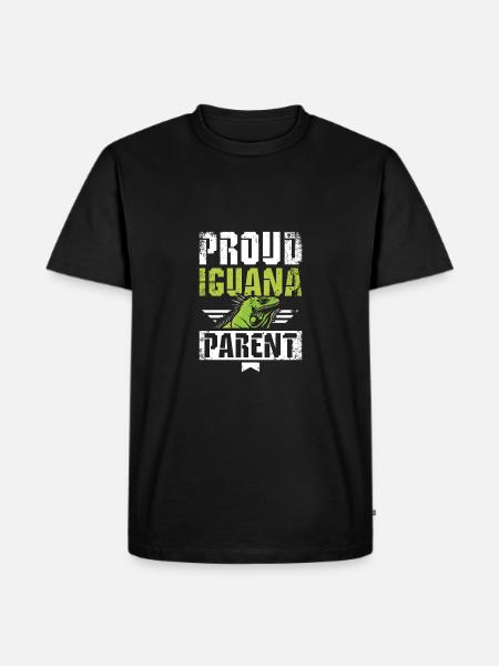 Fier parent d’iguanes - T-shirt Premium bio Homme - noir