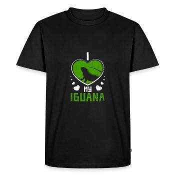 J’adore mon Iguana - T-shirt Premium bio Homme - noir - Devant - Nico (187cm)