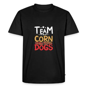 Équipe Corn Dogs - T-shirt Premium bio Homme - noir - Devant - Nico (187cm)