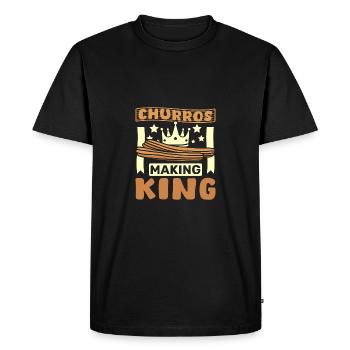 Roi des churros - T-shirt Premium bio Homme - noir - Devant - Nico (187cm)