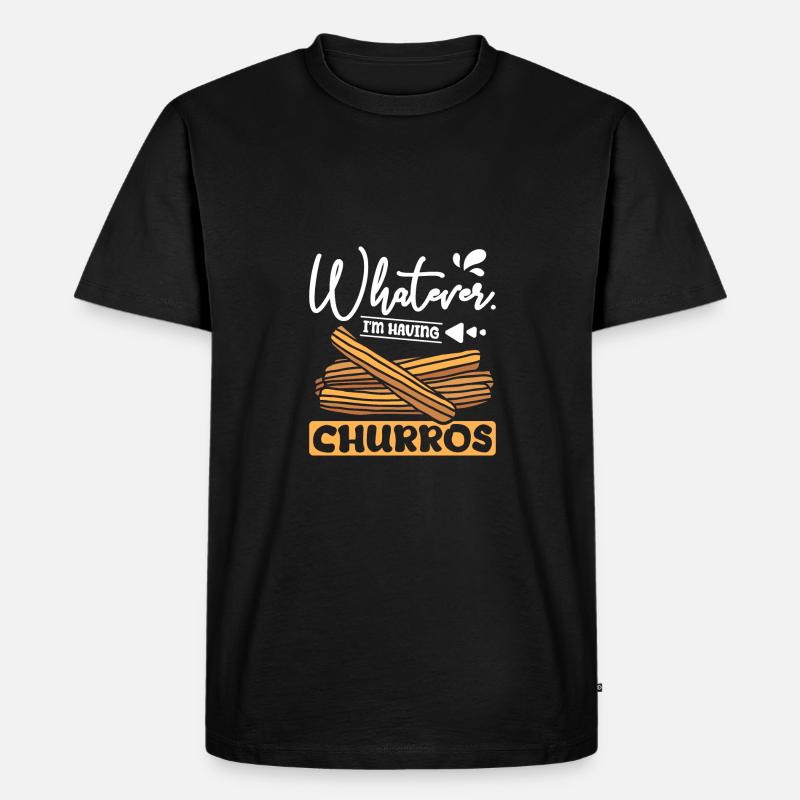 Whatever I'm having Churros - Männer Premium Bio T-Shirt - Schwarz