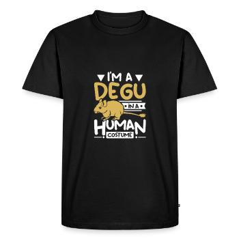 Je suis un octodon en costume humain - T-shirt Premium bio Homme - noir - Devant - Nico (187cm)