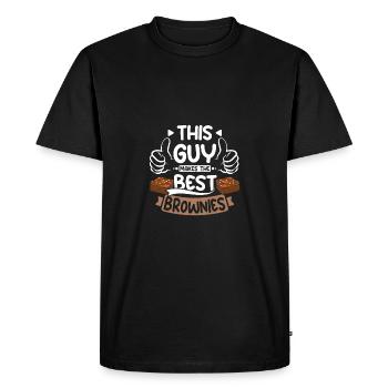 Ce gars fait les meilleurs brownies - T-shirt Premium bio Homme - noir - Devant - Nico (187cm)