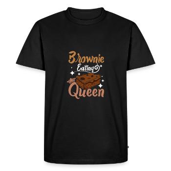 Reine mangeuse de brownie - T-shirt Premium bio Homme - noir - Devant - Nico (187cm)