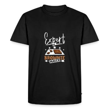 Fabricant de brownies expert - T-shirt Premium bio Homme - noir - Devant - Nico (187cm)