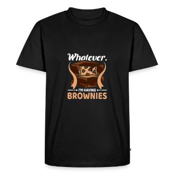 Quoi que je mange, les brownies - T-shirt Premium bio Homme - noir - Devant - Nico (187cm)