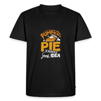 La tarte à la citrouille est toujours une bonne idée - T-shirt Premium bio Homme - noir - Devant - Nico (187cm)