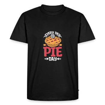 Every day is Apple pie day - Men's Premium Organic T-Shirt - black - Front - Nico (187cm)