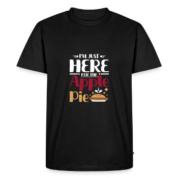 Je suis juste ici pour la tarte aux pommes - T-shirt Premium bio Homme - noir - Devant - Nico (187cm)