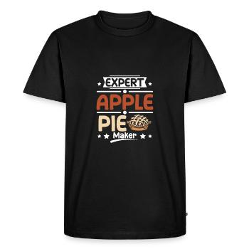 Fabricant expert de tarte aux pommes - T-shirt Premium bio Homme - noir - Devant - Nico (187cm)