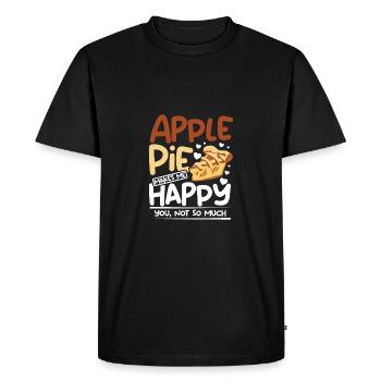 Apple pie makes me happy you, not so much - Men's Premium Organic T-Shirt - black - Front - Nico (187cm)