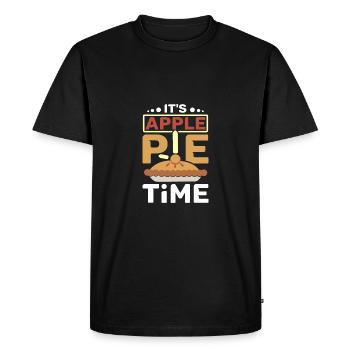 C’est l’heure de la tarte aux pommes - T-shirt Premium bio Homme - noir - Devant - Nico (187cm)