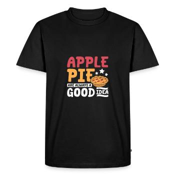 Apple pie are always a good idea - Men's Premium Organic T-Shirt - black - Front - Nico (187cm)