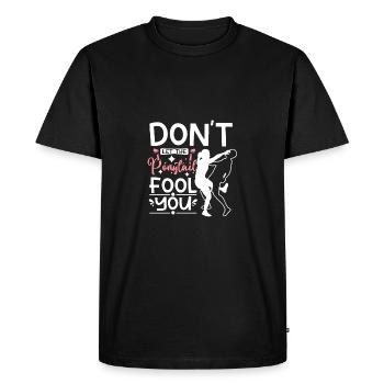 Krav maga girl don't let the ponytail fool you - Men's Premium Organic T-Shirt - black - Front - Nico (187cm)