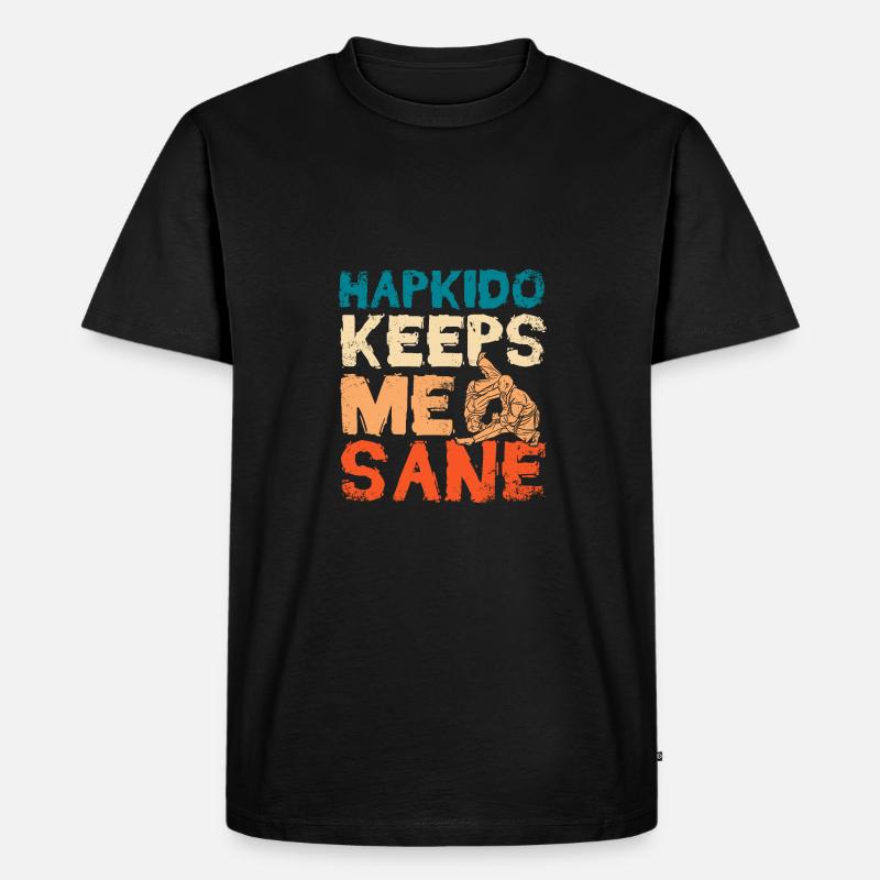 Hapkido keeps me sane - Männer Premium Bio T-Shirt - Schwarz