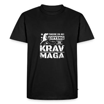 Il n’y a pas de pleurs dans le Krav maga - T-shirt Premium bio Homme - noir - Devant - Nico (187cm)