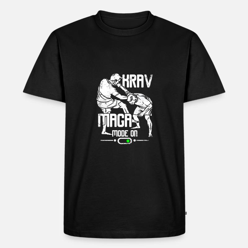 Krav maga mode on - Männer Premium Bio T-Shirt - Schwarz