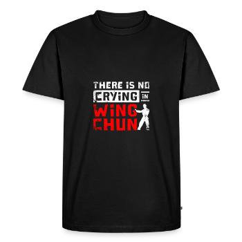 Il n’y a pas de pleurs dans le Wing chun - T-shirt Premium bio Homme - noir - Devant - Nico (187cm)
