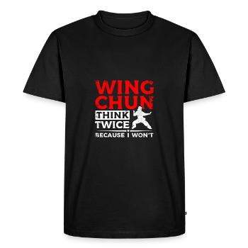 Wing chun, réfléchissez-y à deux fois parce que je ne le ferai pas - T-shirt Premium bio Homme - noir - Devant - Nico (187cm)