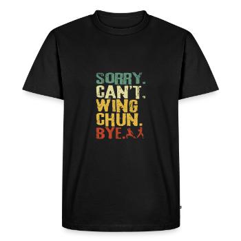 Désolé, je ne peux pas Wing chun Bye - T-shirt Premium bio Homme - noir - Devant - Nico (187cm)