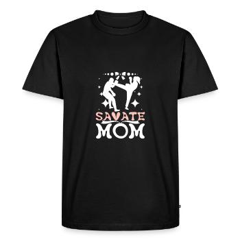 Fête des mères Savate Mom - T-shirt Premium bio Homme - noir - Devant - Nico (187cm)