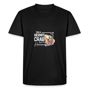 Je suis un bernard-l’ermite en costume humain - T-shirt Premium bio Homme - noir - Devant - Nico (187cm)