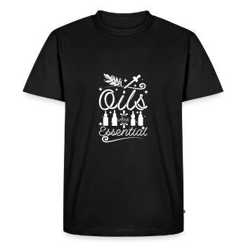 Huiles essentielles - T-shirt Premium bio Homme - noir - Devant - Nico (187cm)