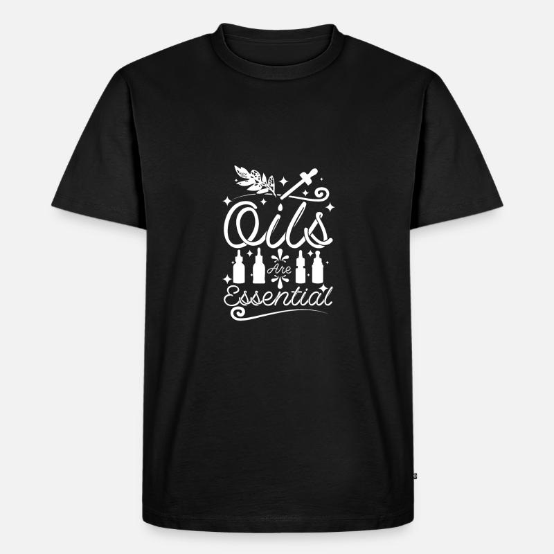 Oils Essential - Männer Premium Bio T-Shirt - Schwarz