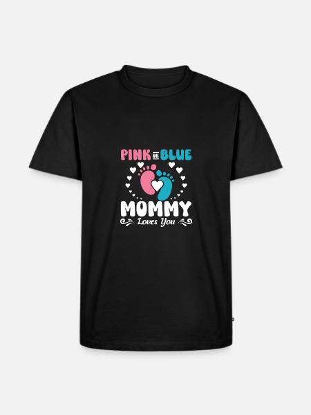 Maman rose ou bleue t’aime - T-shirt Premium bio Homme - noir