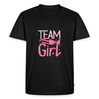 Gender Reveal Fille de l’équipe - T-shirt Premium bio Homme - noir - Devant - Nico (187cm)