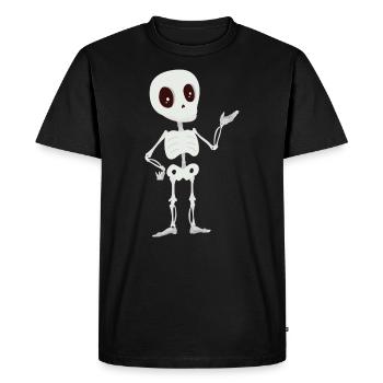 squelette - T-shirt Premium bio Homme - noir - Devant - Nico (187cm)