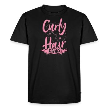Curly Hair Gang - Cheveux - T-shirt Premium bio Homme - noir - Devant - Nico (187cm)