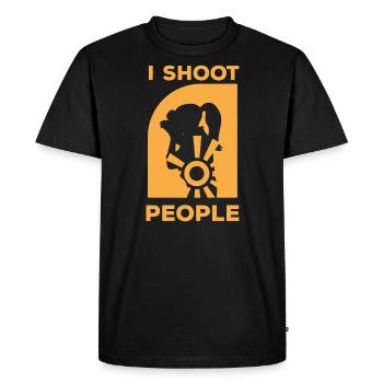 Photographer Photos Photo Cameraman Paparazzo - Men's Premium Organic T-Shirt - black - Front - Nico (187cm)