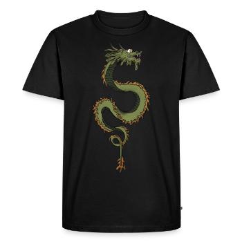 The dragon - Men's Premium Organic T-Shirt - black - Front - Nico (187cm)