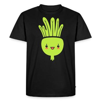 celery - Men's Premium Organic T-Shirt - black - Front - Nico (187cm)