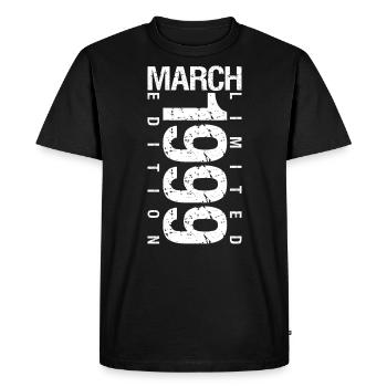 March 1999 March Anniversary March 1999 - Men's Premium Organic T-Shirt - black - Front - Nico (187cm)