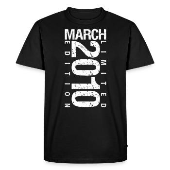 Mars 2010 Mars anniversaire Mars 2010 - T-shirt Premium bio Homme - noir - Devant - Nico (187cm)