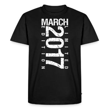 March 2017 March Anniversary March 2017 - Men's Premium Organic T-Shirt - black - Front - Nico (187cm)