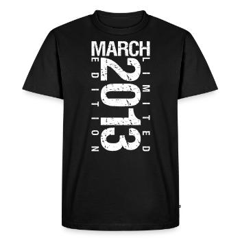 March 2013 March Anniversary March 2013 - Men's Premium Organic T-Shirt - black - Front - Nico (187cm)