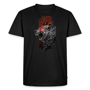 Primal Inferno : Singe babouin furieux - T-shirt Premium bio Homme - noir - Devant - Nico (187cm)