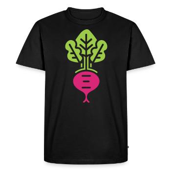 beet - Men's Premium Organic T-Shirt - black - Front - Nico (187cm)