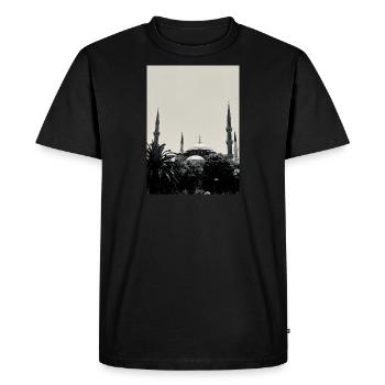 Une mosquée turque en noir et blanc - T-shirt Premium bio Homme - noir - Devant - Nico (187cm)