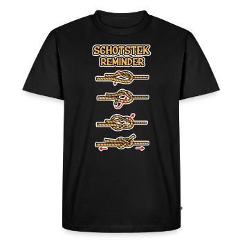 Schotstek Reminder Sailing Node SBF Lake Inland - Men's Premium Organic T-Shirt - black - Front - Nico (187cm)